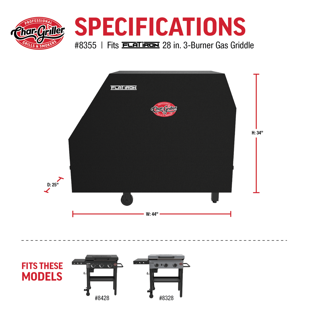 3-Burner Flat Iron™ Gas Griddle Cover